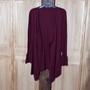 Burgundy Sweater Cardigan